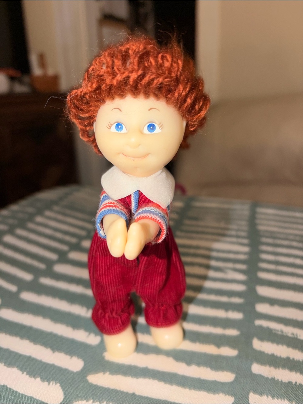 Cabbage patch Kids Doll in Burgundy Outfit - Unbranded